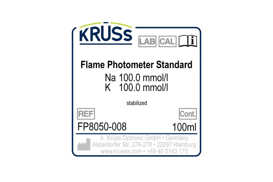 Flame photometer-calibration standard-sodium-potassium-100mmol-Kruess