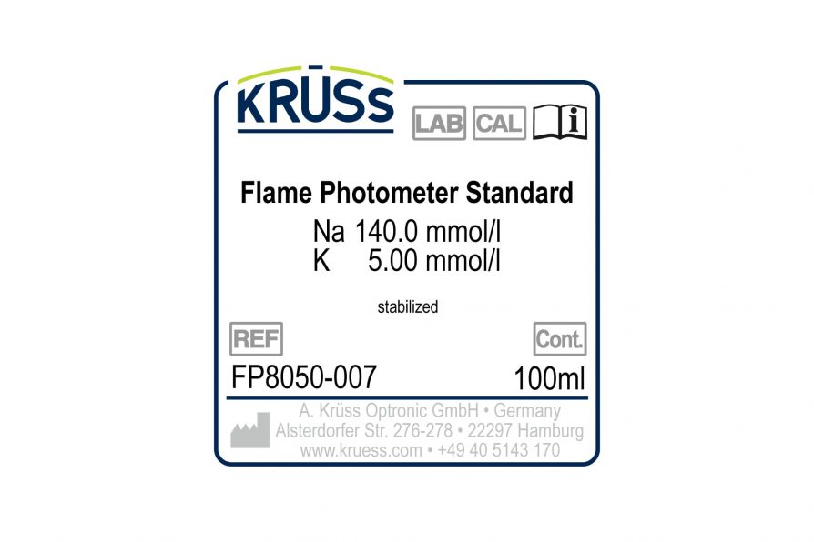 Standard d'étalonnage du photomètre de flamme - sodium-potassium Kruess