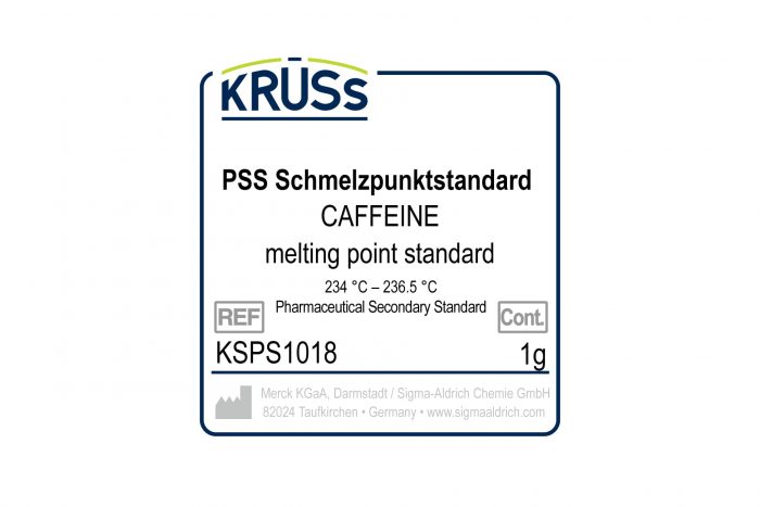 Melting point measurement - caffeine reference PSS standard calibration