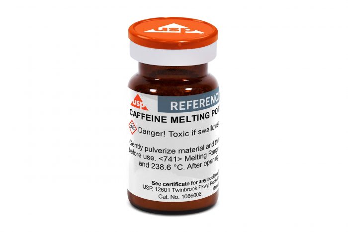 Melting point measurement - caffeine - USP standard calibration