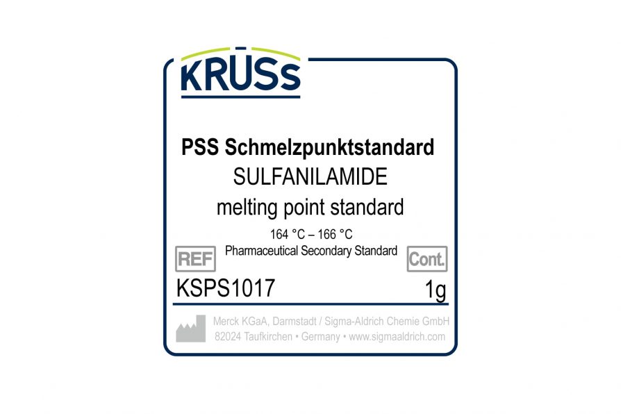 Mesure du point de fusion-sulfanilamide-référence-PSS-étalon-étalonnage