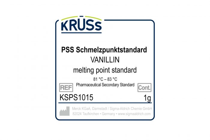 Melting point measurement - vanillin reference PSS standard calibration